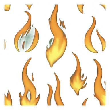 dark green flame sticker