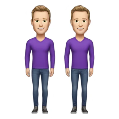 Jonathan Toews wearing a purple shirt and jeans  sticker