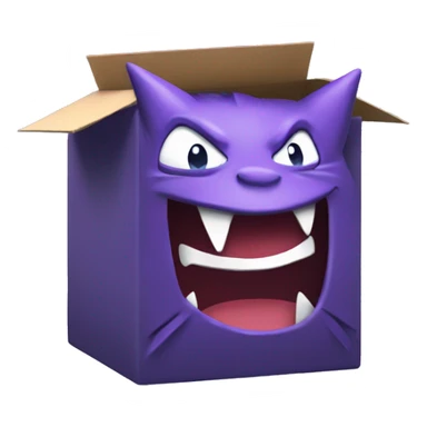 Gengar in the box  sticker