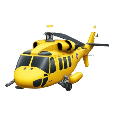Blackhawk helicopter yellow sticker