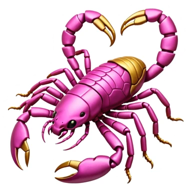 Pastel pink and gold Acorpion sticker