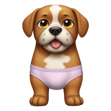 Dog in underwear sticker