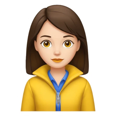 brunette woman with yellow dutch clothing sticker