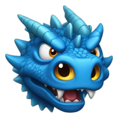 Angry Blue Dragon sticker