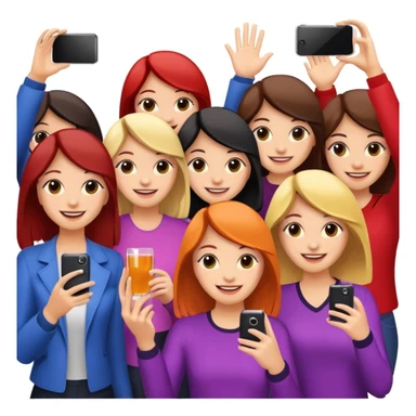 girls taking photo in club background sticker