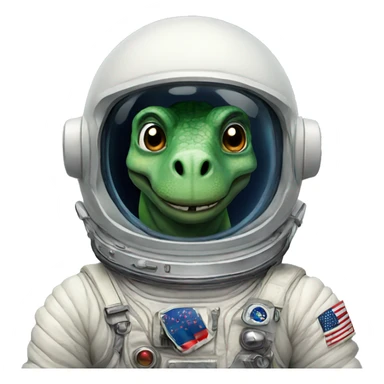 Dinosaur astronaut sticker