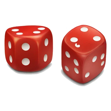  White dice and red dice  sticker