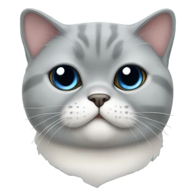 Blue exotic shorthair cat sticker