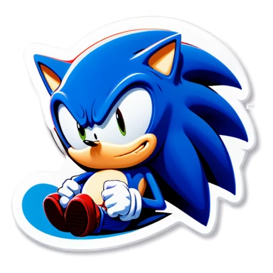 Sleepy sonic  sticker