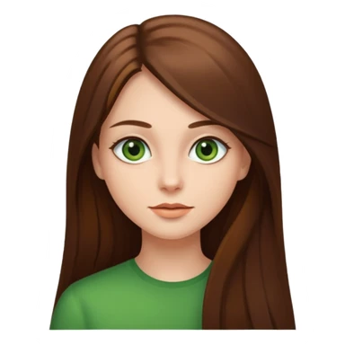 make it with greener eyes and straight long hair sticker