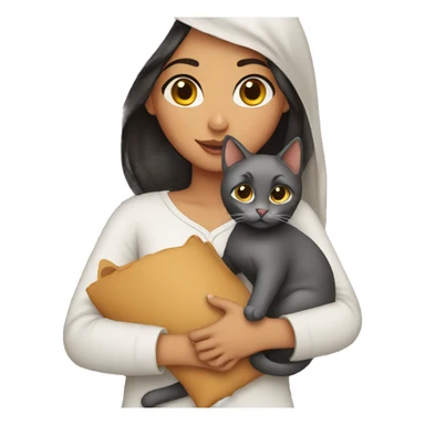 Arabic Girl Carrying a cat sticker