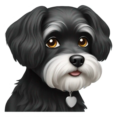 black maltese dog sticker