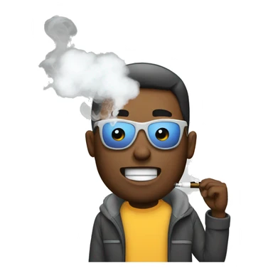 a white male vaping sticker