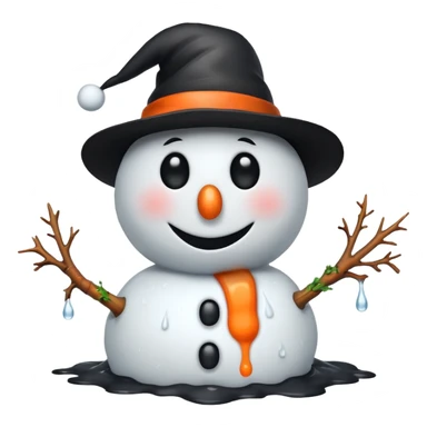 melting snowman sticker