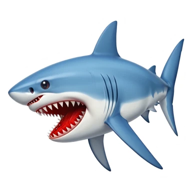 blue Shark attack efferct with blood sticker