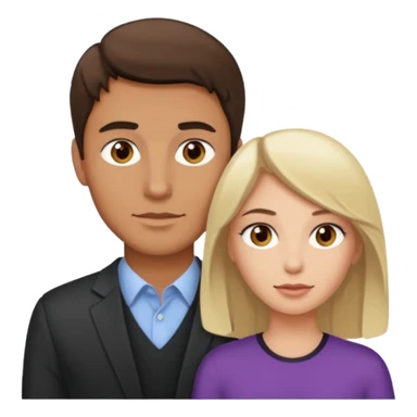 Light brown brunette man having sex with white blonde woman hazel eyes  sticker