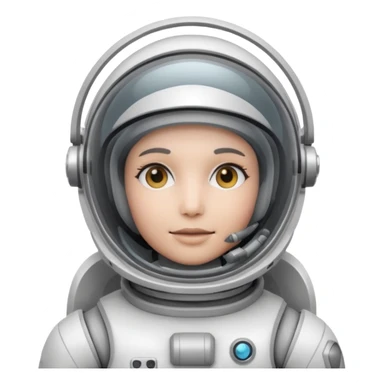 robotic Astronaut in white EVA suit with clear dome helmet sticker