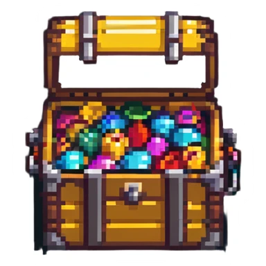 treasure chest overflowing with treasure sticker