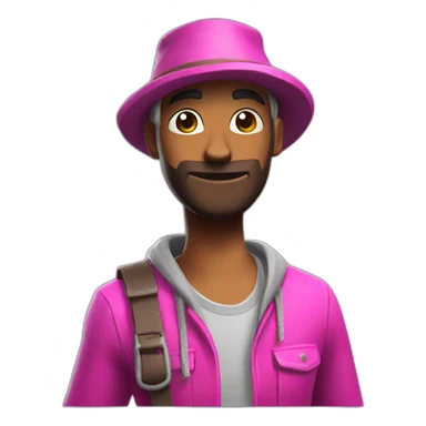 Fornite lama rose sticker