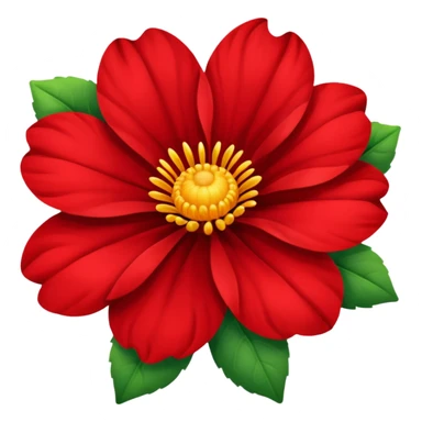 A red flower sticker