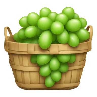 Basket with green grapes sticker