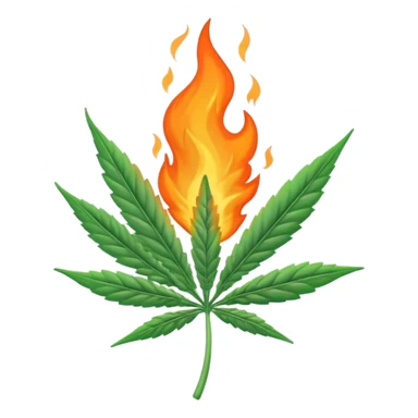 a marijuana joint burning sticker