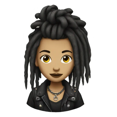 Punk girl dreads sticker