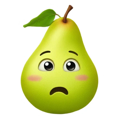 Pear with face  sticker