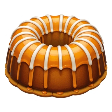 Bundt cake with pumpkin in the middle  sticker