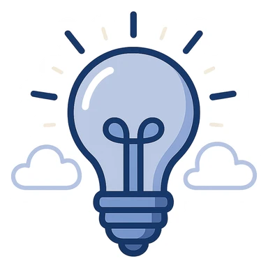 modern flat style light bulb icon with glowing effect sticker
