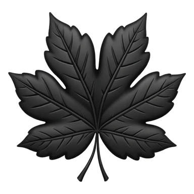 Trébol de 5 hojas de color negro sticker