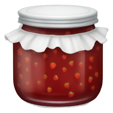 Empty strawberry jam jar  sticker