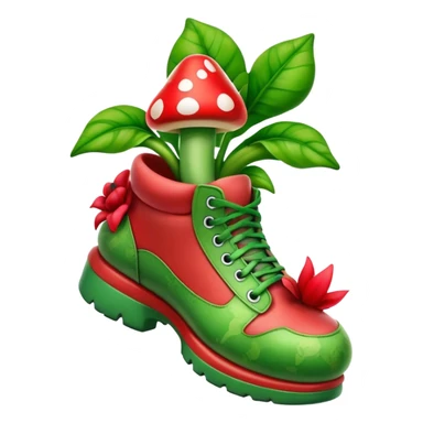 Piranha plant with shoes sticker