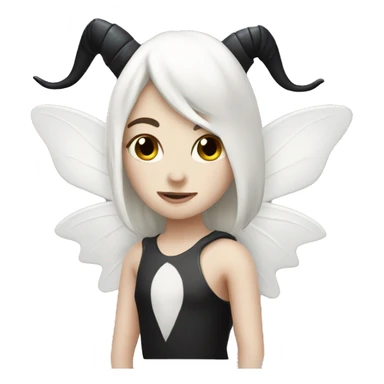 White dairy, with a dark fairy aesthetic  sticker