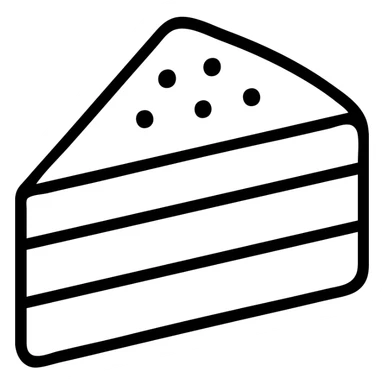 A piece of tiramisu with cocoa powder on top and visible layers sticker