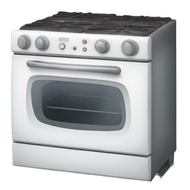 white oven sticker