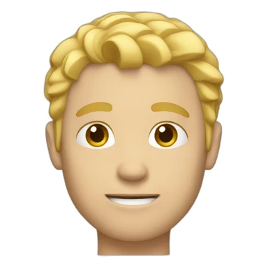 white guy with blond hair sticker