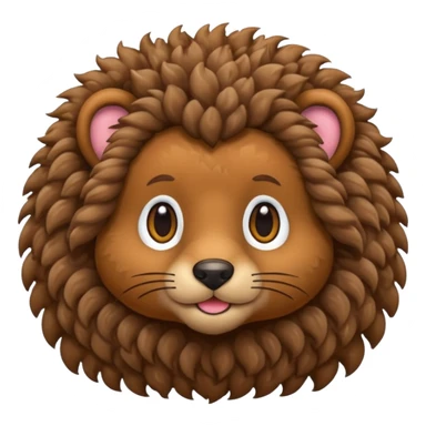 animal curly hair sticker