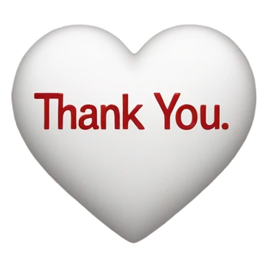 Thank You inside heart sticker