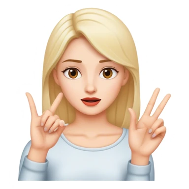 Woman talking with exaggerated hand gestures sticker