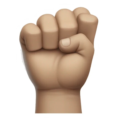 Fist holding up two fingers and thumb  sticker