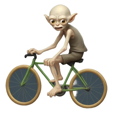 Old gollum biking  sticker