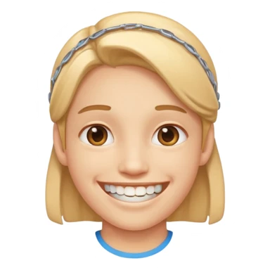 smiling face with braces sticker