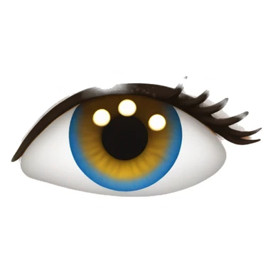 Brunette girl with blue eyes and long eyelashes sticker
