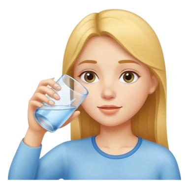 Beautiful girl drink water sticker