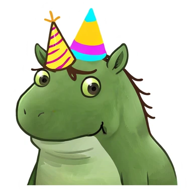 Unicorn with poop for a horn sticker