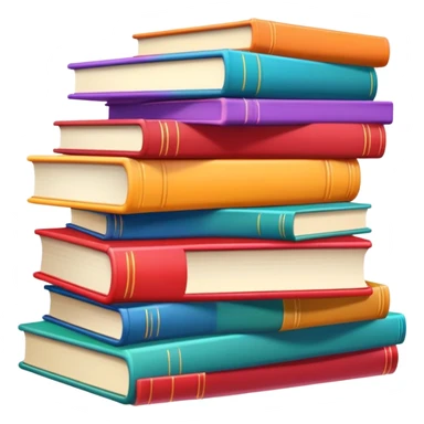 Stack of colorful books sticker
