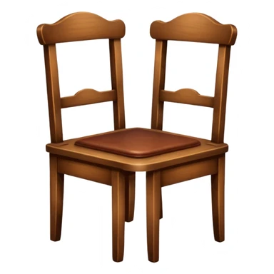 antique matrix brown chair front and backview sticker