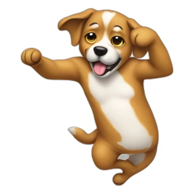 Dabbing dog sticker
