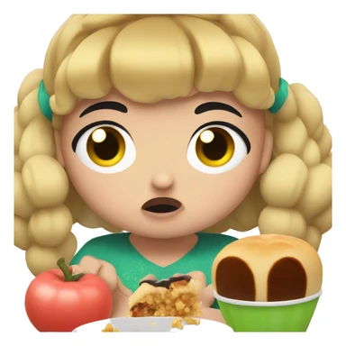 powerpuff eating sticker